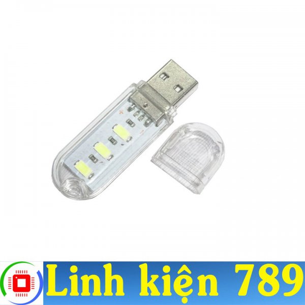 Đèn LED USB 3 LED sáng trắng